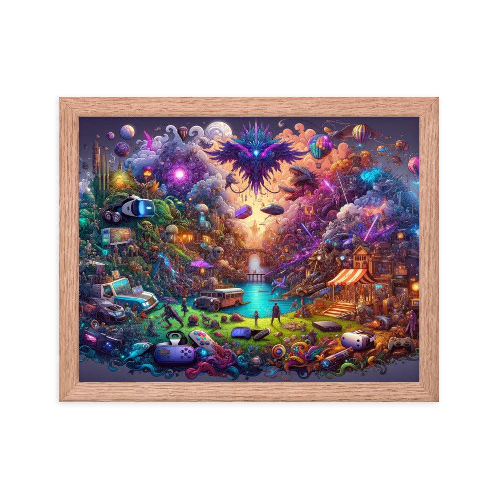 Fantasy Gaming World Epic Adventure Digital Art Framed Poster - Oh Posters