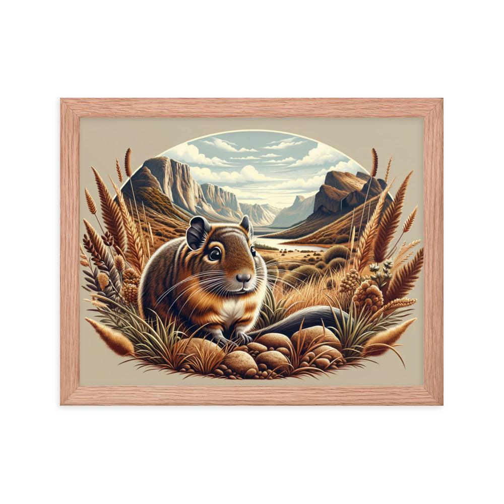 Degu Canyon Vista Detailed Artwork Framed Poster - Oh Posters