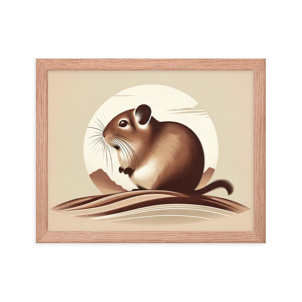 Degu Sand Dunes Simplistic Art Framed Poster - Oh Posters