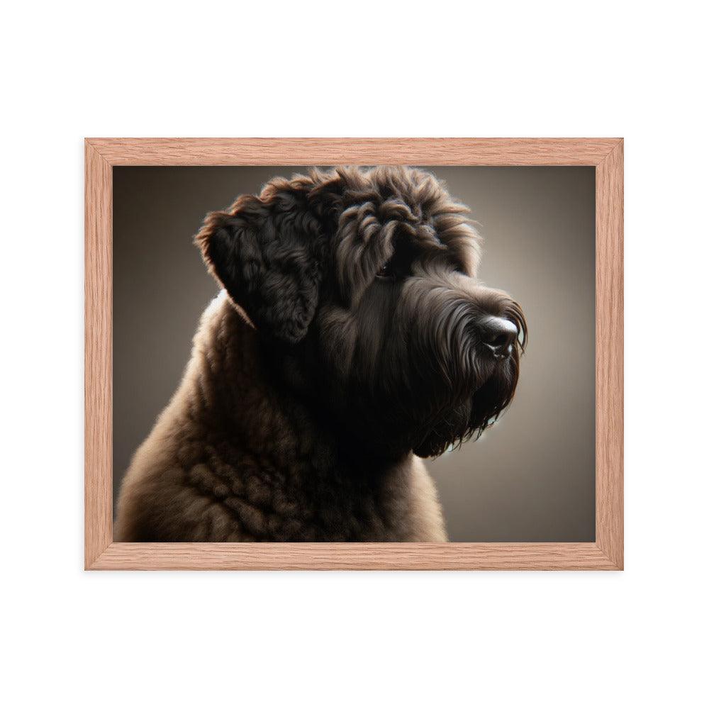 Bouvier Des Flandres Dog Portrait Elegant Framed Poster - Oh Posters