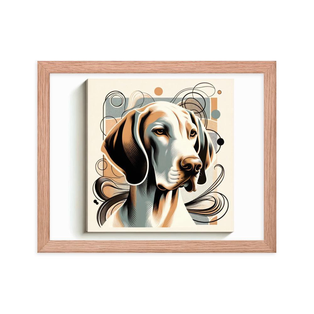 Chic Bracco Italiano Art Deco Inspired Design Framed Poster - Oh Posters