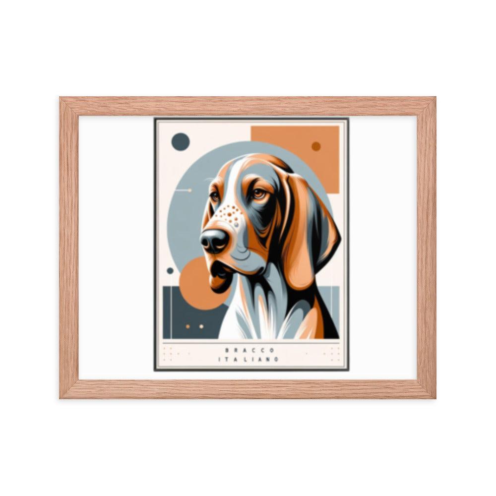 Chic Bracco Italiano Modern Art Framed Poster - Oh Posters