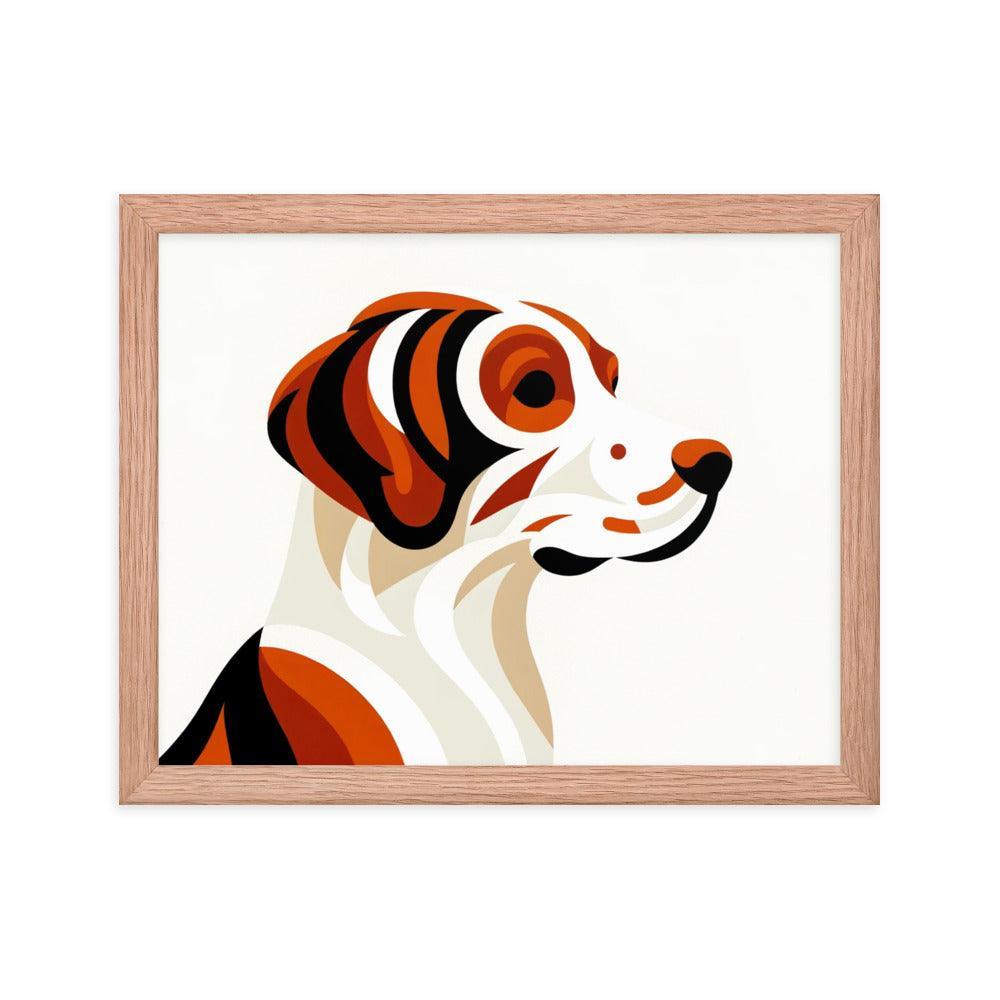 Brittany Spaniel Dog Minimalist Vivid Art Framed Poster - Oh Posters