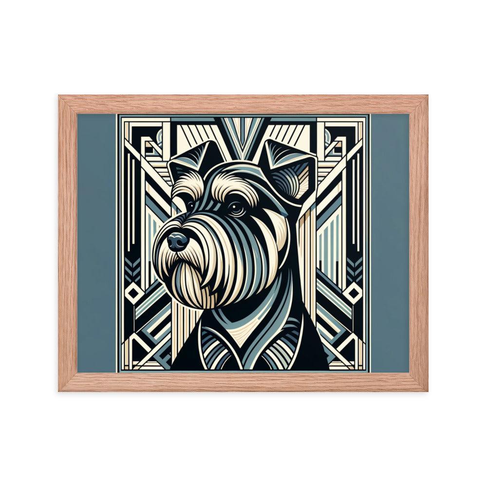 Cesky Terrier Art Deco Style Framed Poster - Oh Posters