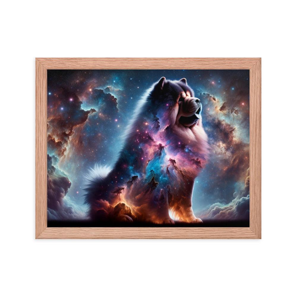 Chow Chow Cosmic Art Ethereal Stars and Nebulae Integration Framed Poster - Oh Posters