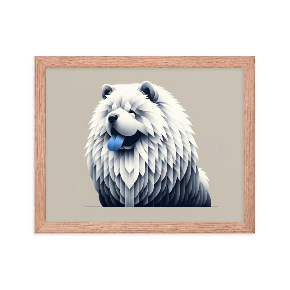 Chow Chow Modern Geometric Art Framed Poster - Oh Posters