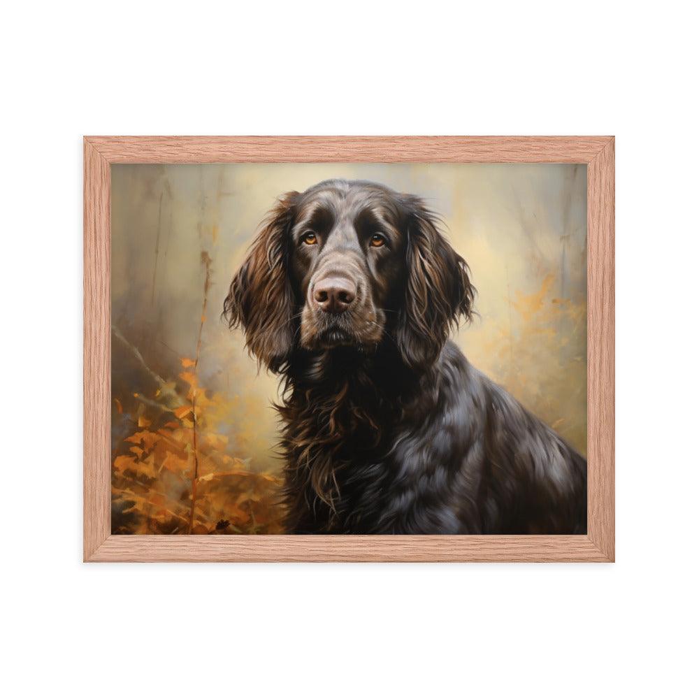 German Longhaired Pointer Majestic Stance Portrait Framed Poster - Oh Posters