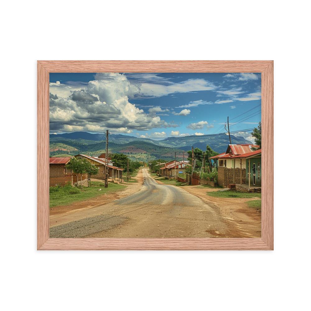 Eswatini Rural Village Scenic Road Framed Poster - Oh Posters