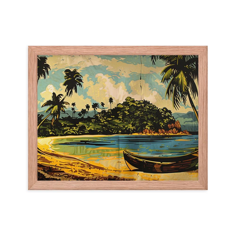 Guinea Tropical Beach Vintage Art Framed Poster - Oh Posters