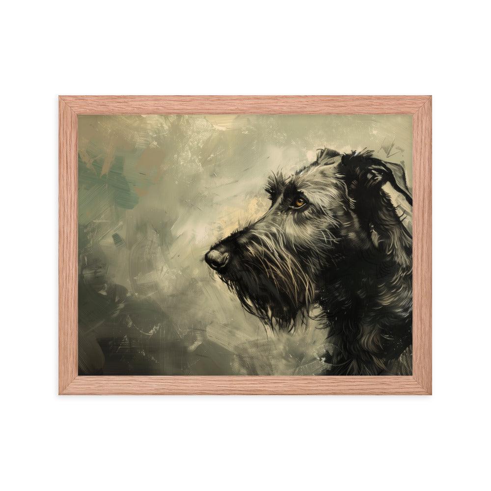 Irish Wolfhound Profile Abstract Art Framed Poster - Oh Posters