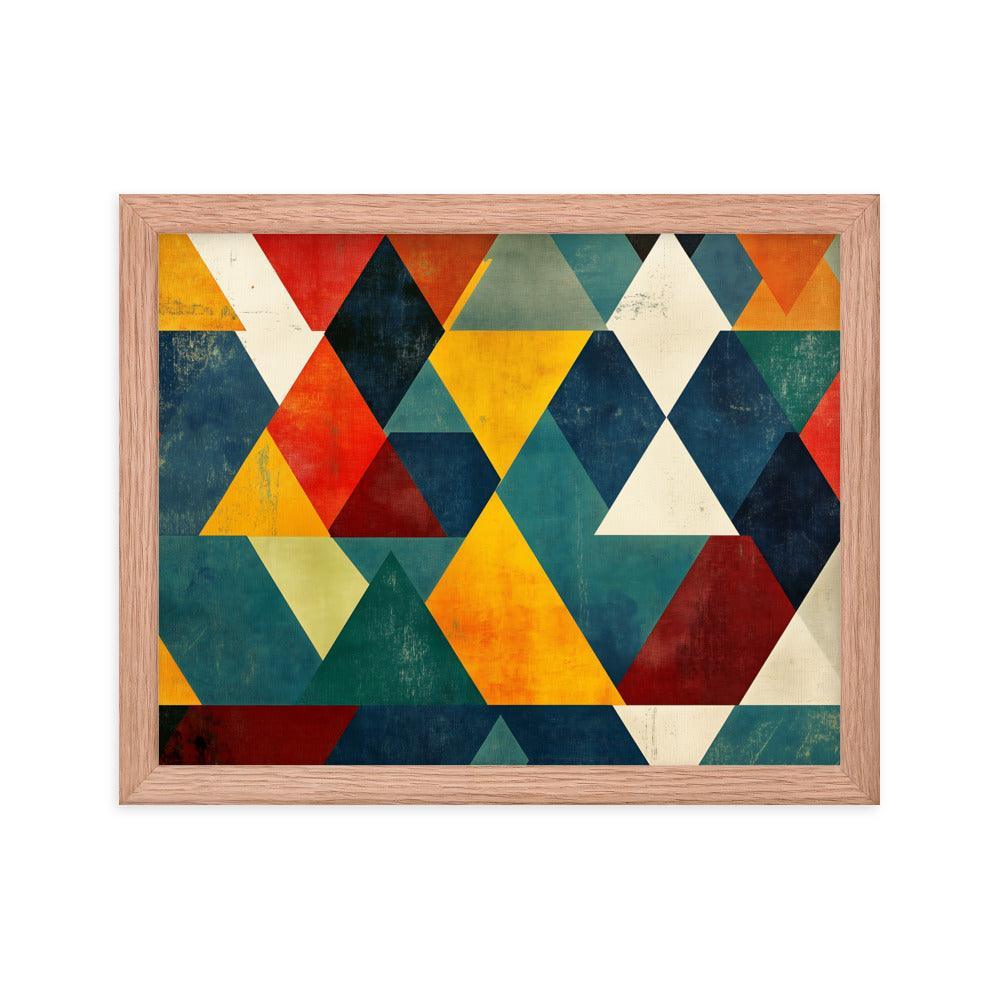 Colorful Geometric Art Pattern for Modern Style Enthusiasts Framed Poster - Oh Posters