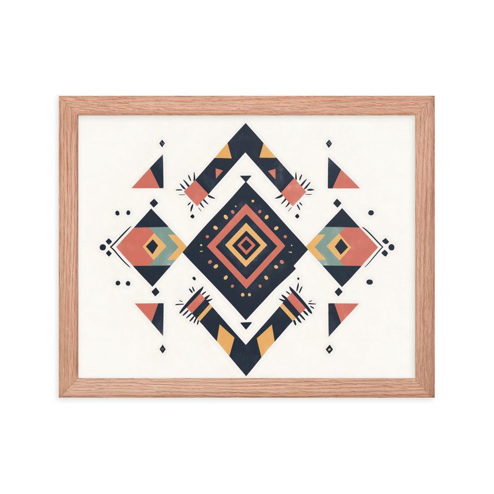 Boho Geometric Tribal Patterns Ideal for Festival Lovers Framed Poster - Oh Posters