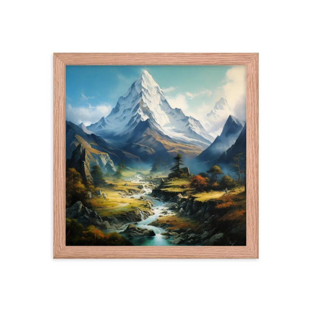 Himalayas Mountain Snow Landmark Framed Poster - Oh Posters