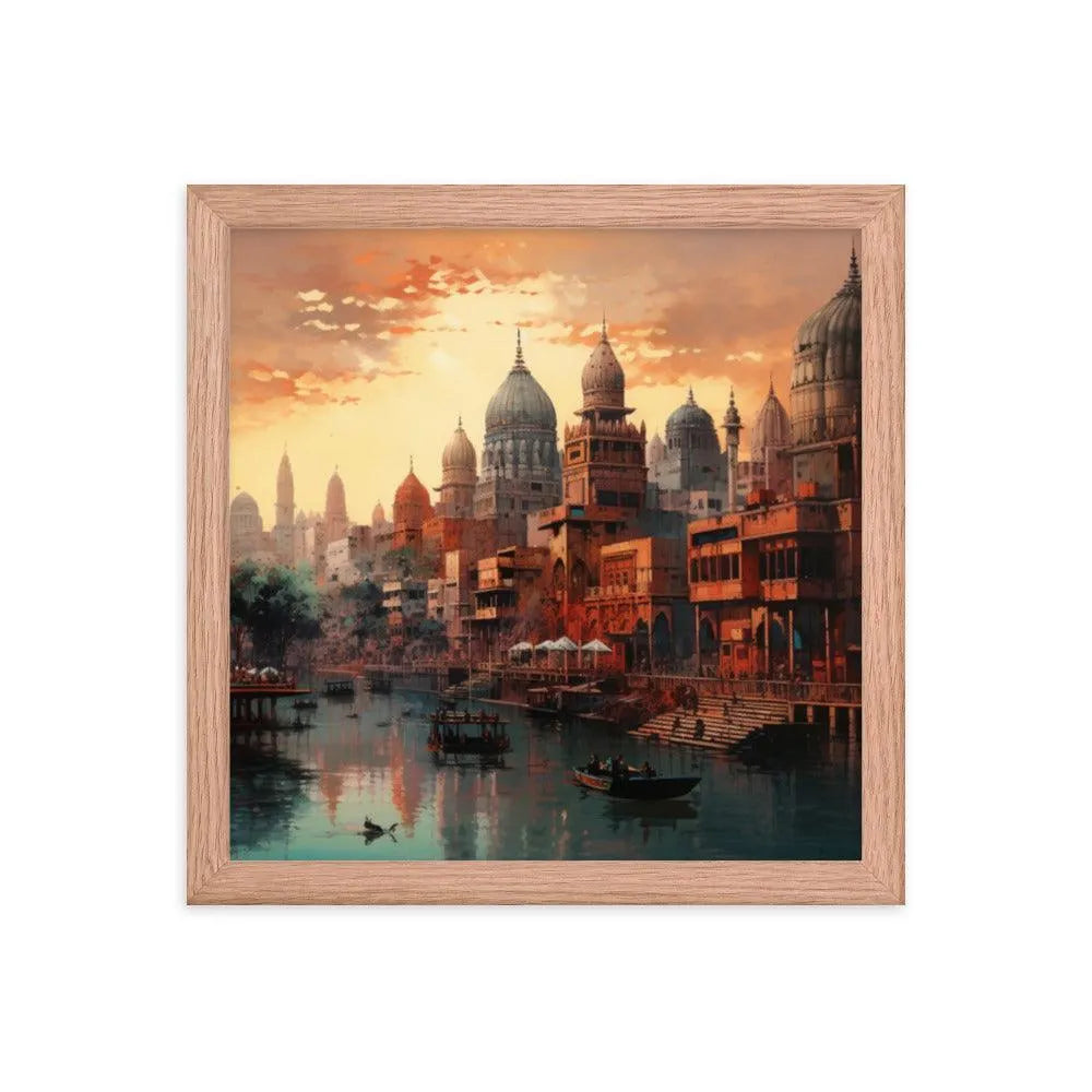 Indian Skyscraper City Painting Framed Poster - Oh Posters