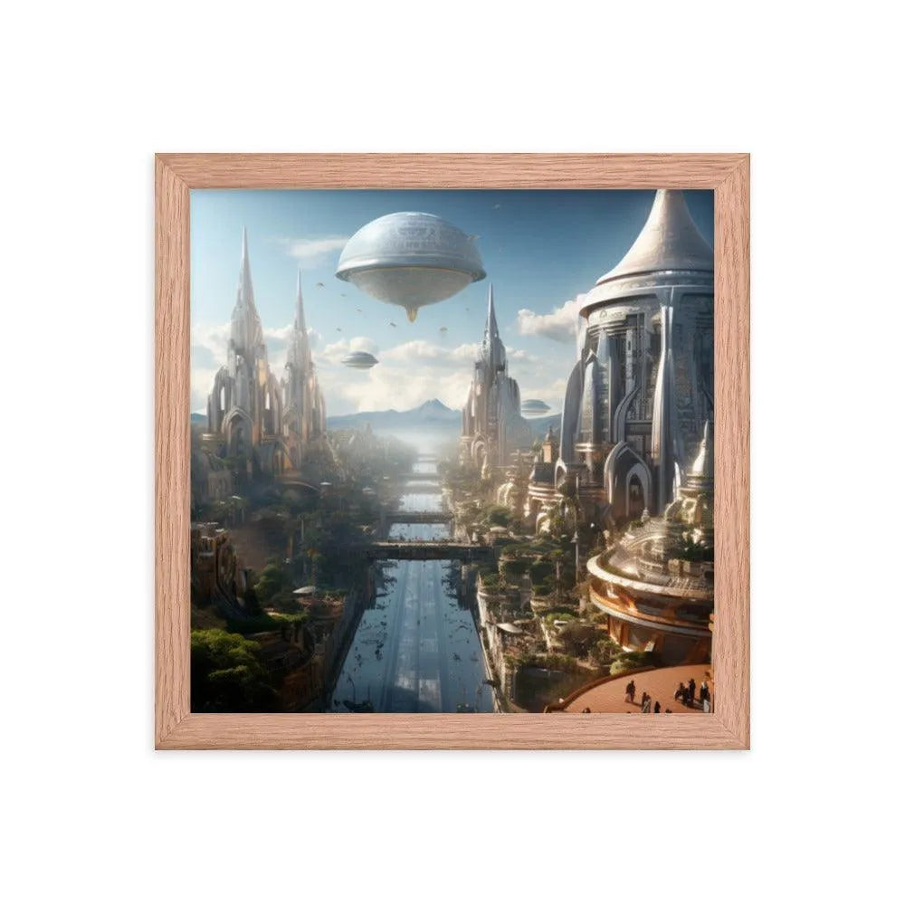 Futuristic Indian Town Framed Poster - Oh Posters