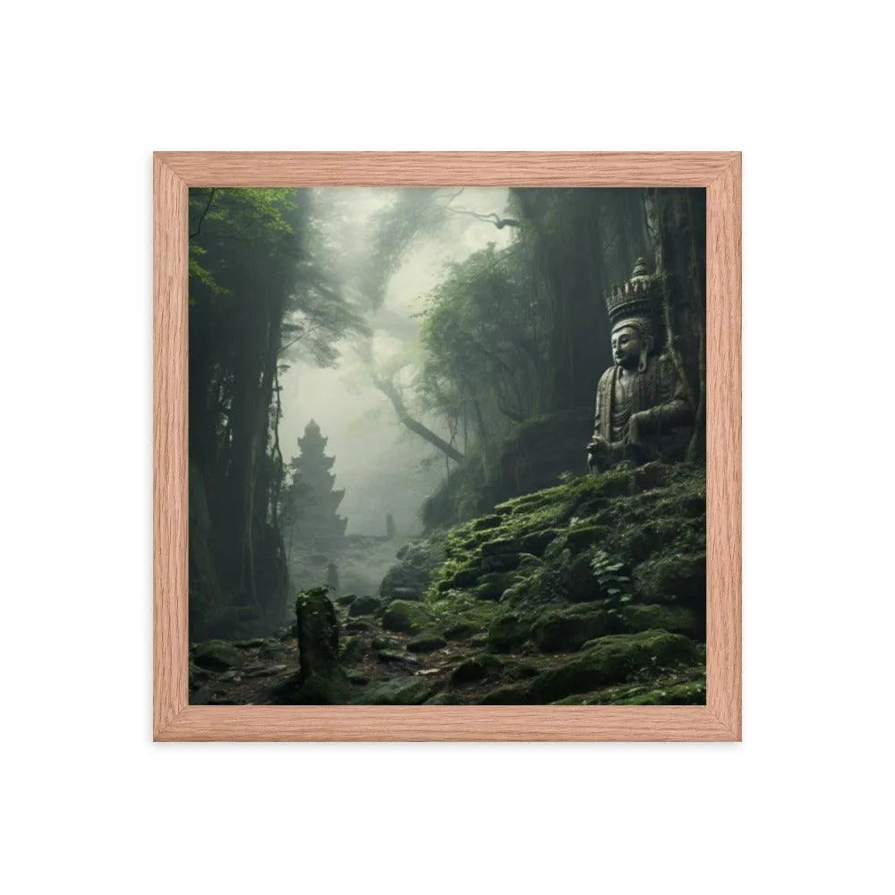 India Zen Forest Buddhism Natural Framed Poster - Oh Posters