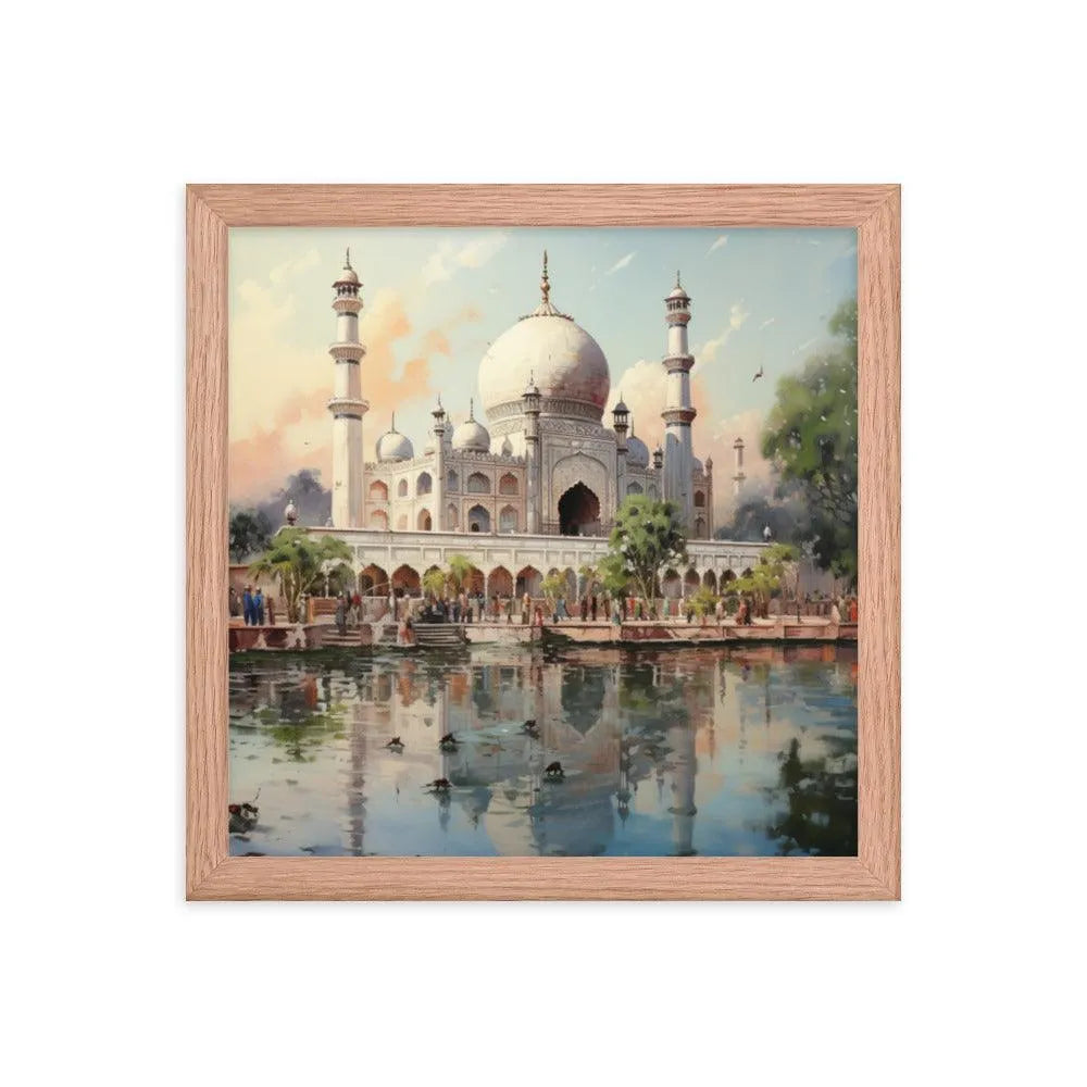 India Mosque Painting Framed Poster - Oh Posters