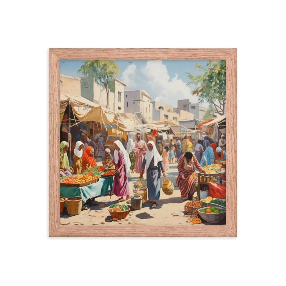 Egyptian Street Market Painting Framed Poster - Oh Posters