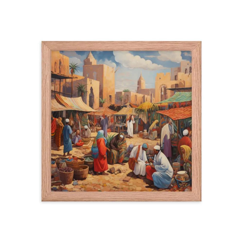 Egyptian Street Market Painting Framed Poster - Oh Posters