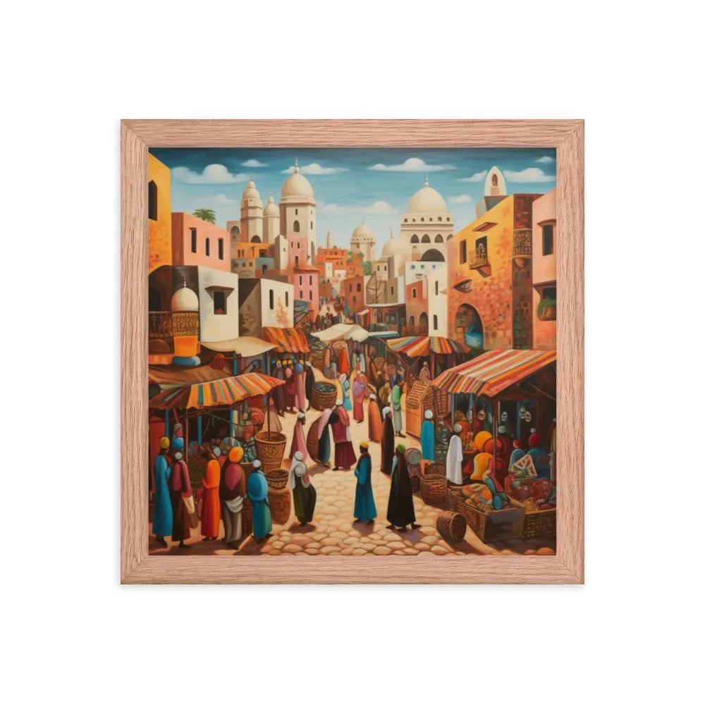 Egyptian Street Market Painting Framed Poster - Oh Posters