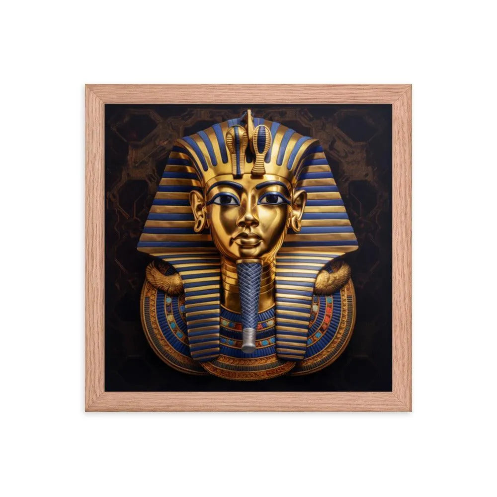 Pharaoh Tutankhamun Mask Ancient Egypt Framed Poster - Oh Posters