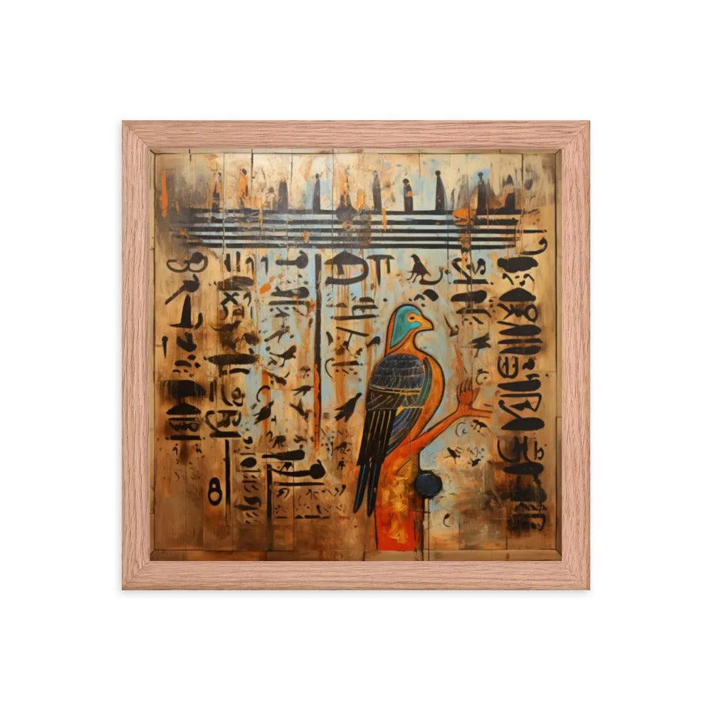 Hieroglyphic Calligraphy Ancient Egypt Framed Poster - Oh Posters