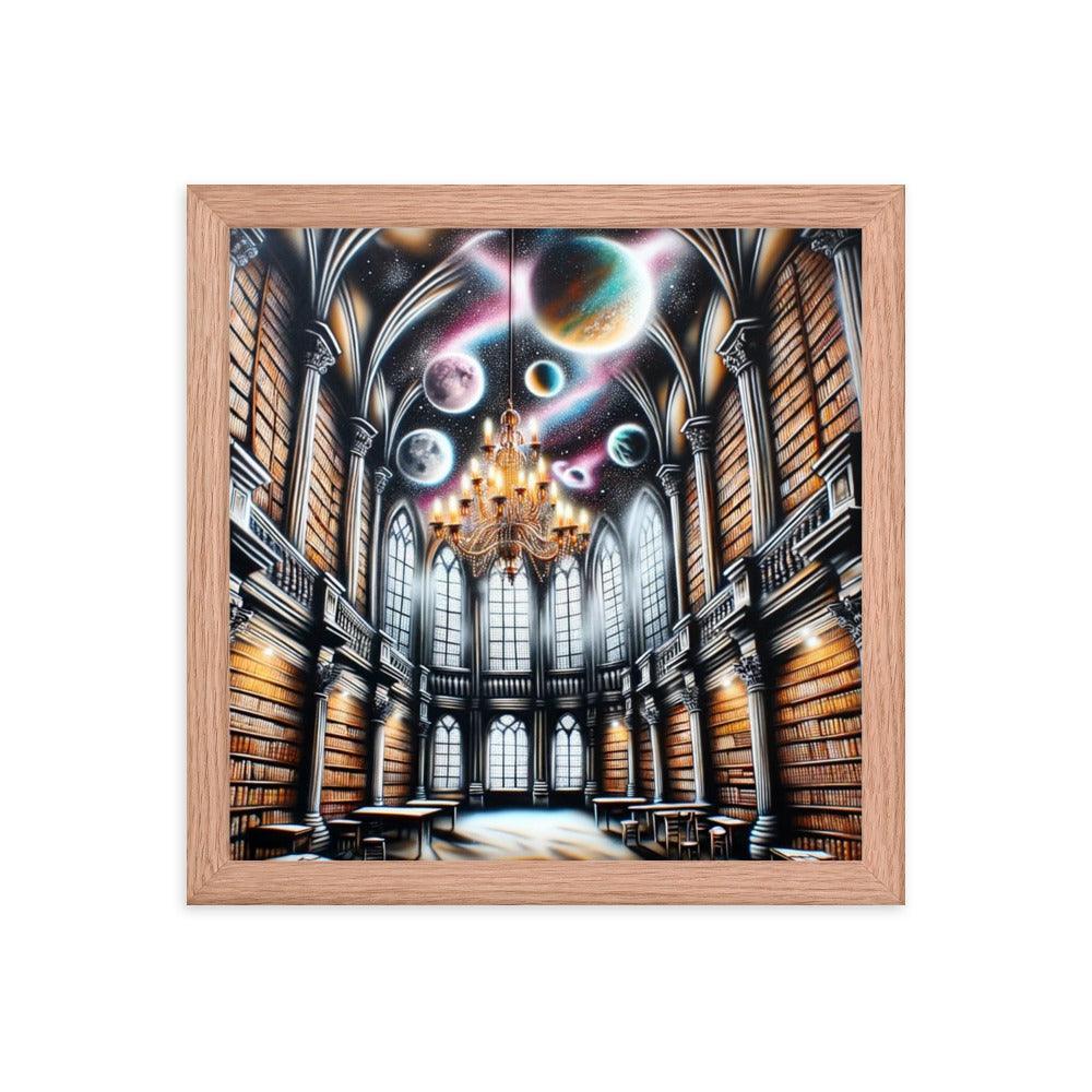 Cosmic Library Graffiti Spray Paint Art Framed Poster - Oh Posters