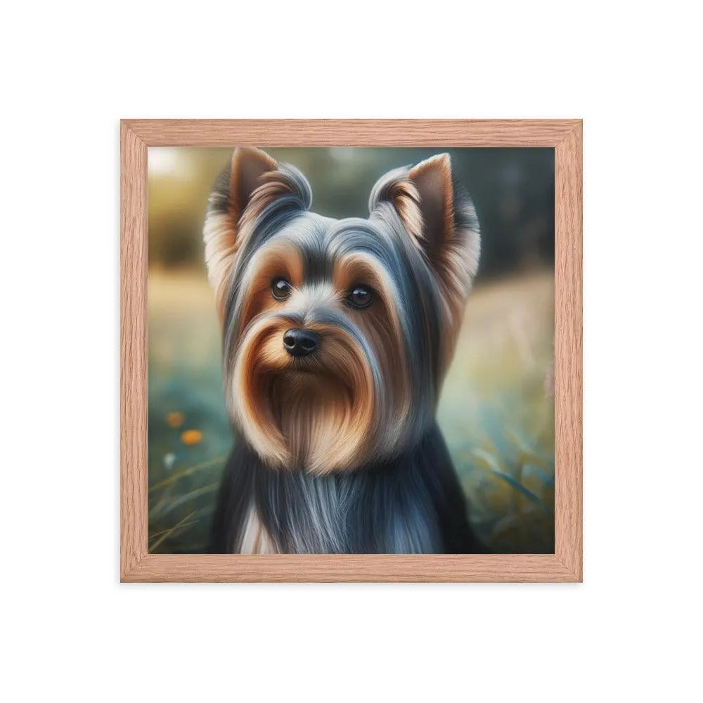 Detailed Australian Silky Terrier Natural Landscape Framed Poster - Oh Posters