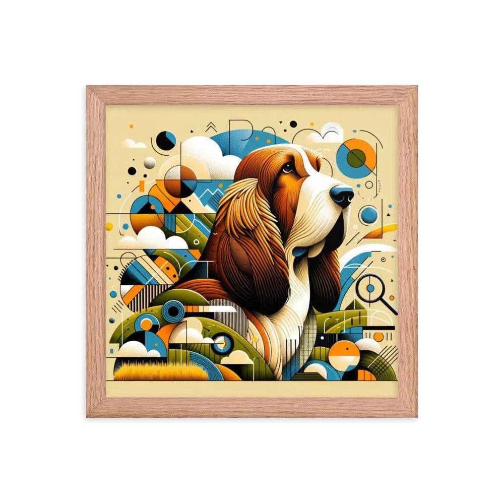 Creative Fusion Basset Griffon Vendeen Unique Art Framed Poster - Oh Posters