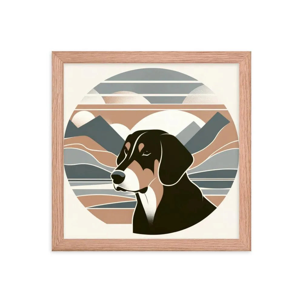 Simplicity Modern Bavarian Mountain Hound Art Framed Poster - Oh Posters