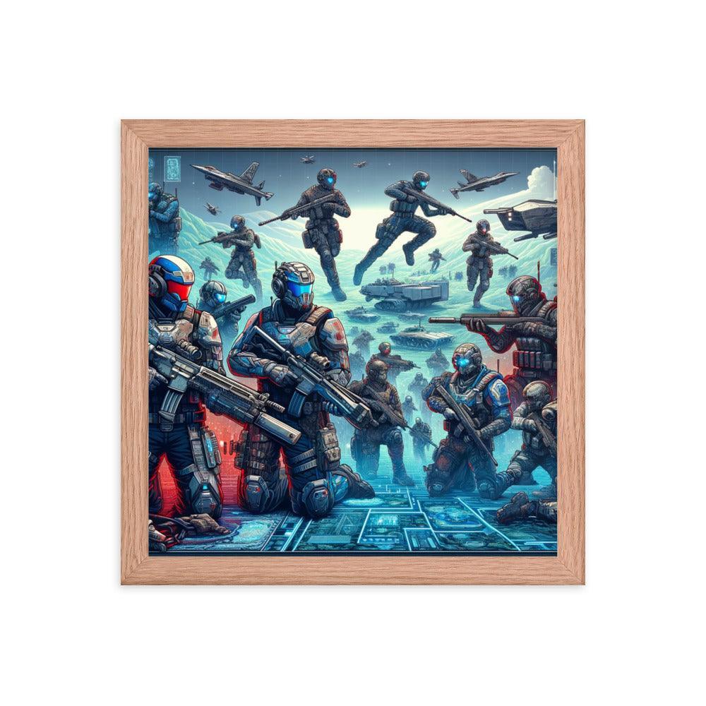 Futuristic Battle Soldiers Sci-Fi Action Framed Poster - Oh Posters