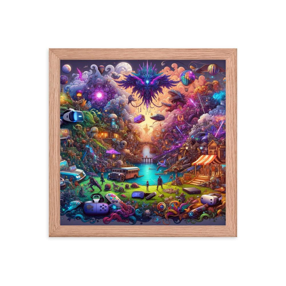 Fantasy Gaming World Epic Adventure Digital Art Framed Poster - Oh Posters