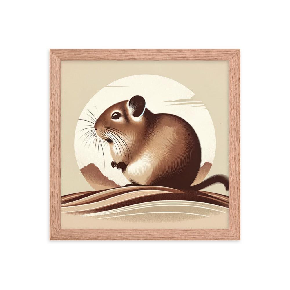 Degu Sand Dunes Simplistic Art Framed Poster - Oh Posters