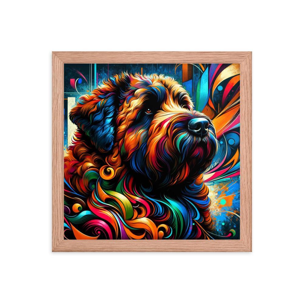 Bouvier des Flandres Vivid Whirlpool Art Framed Poster - Oh Posters