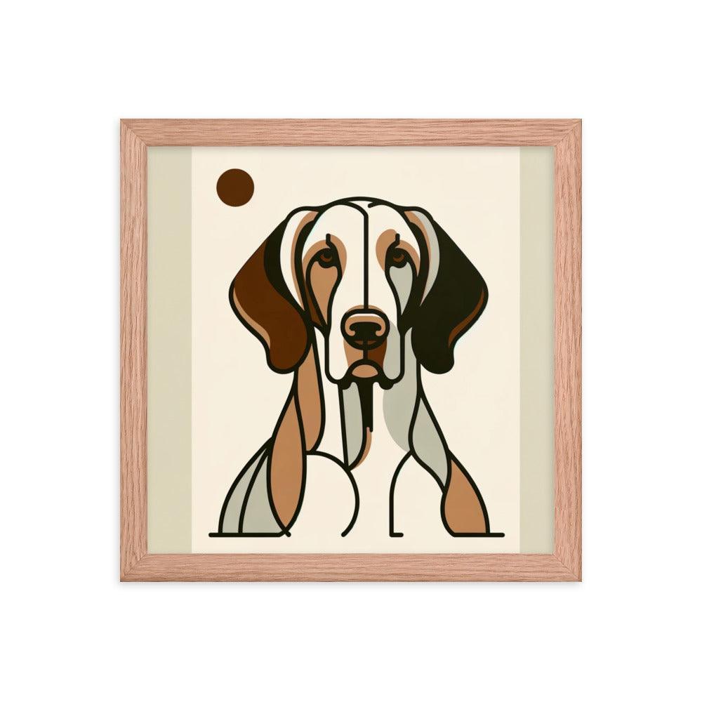 Bracco Italiano Dog Stylized Lines Art Framed Poster - Oh Posters