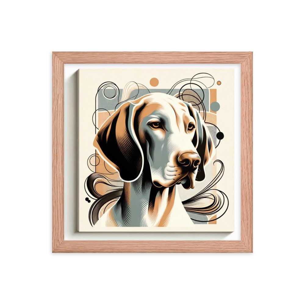 Chic Bracco Italiano Art Deco Inspired Design Framed Poster - Oh Posters