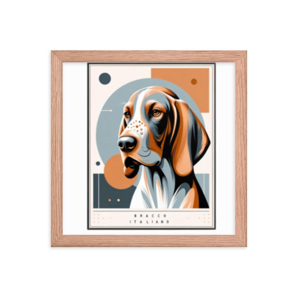 Chic Bracco Italiano Modern Art Framed Poster - Oh Posters