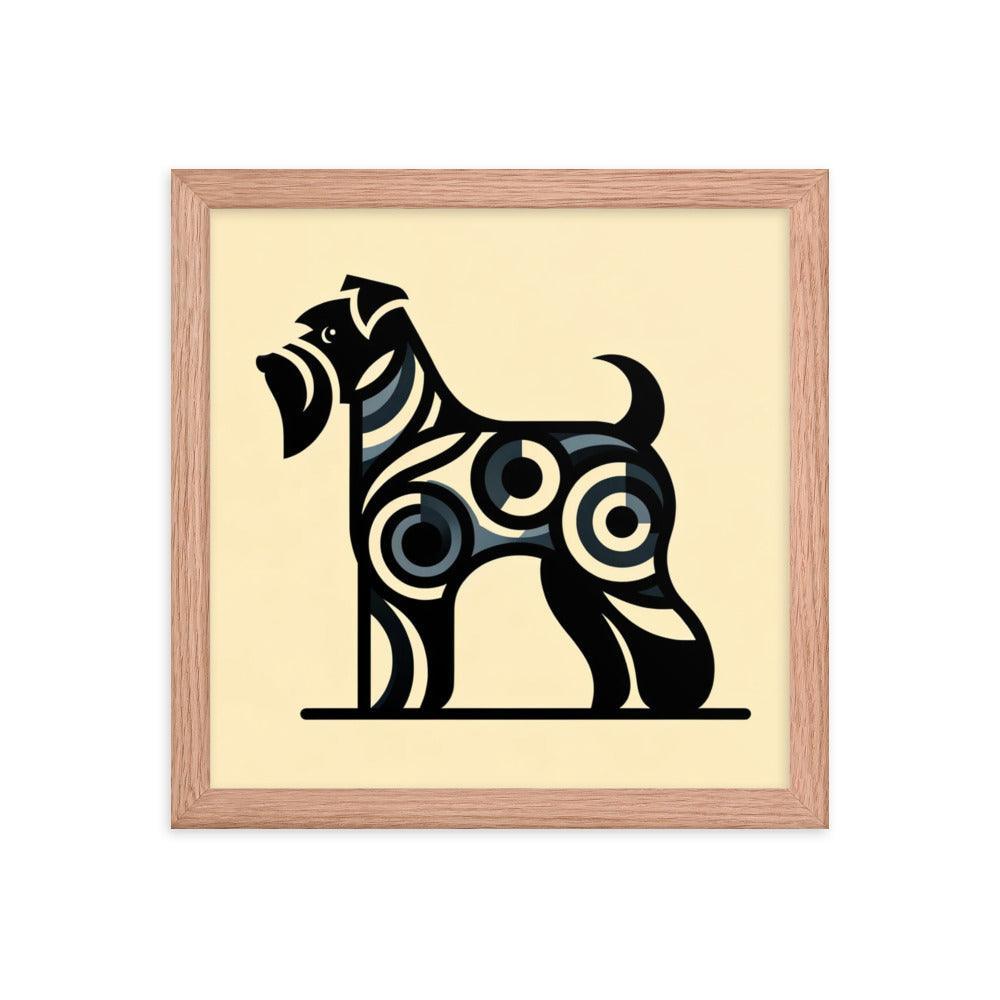 Cesky Terrier Modern Simple Forms and Minimalist Art Framed Poster - Oh Posters