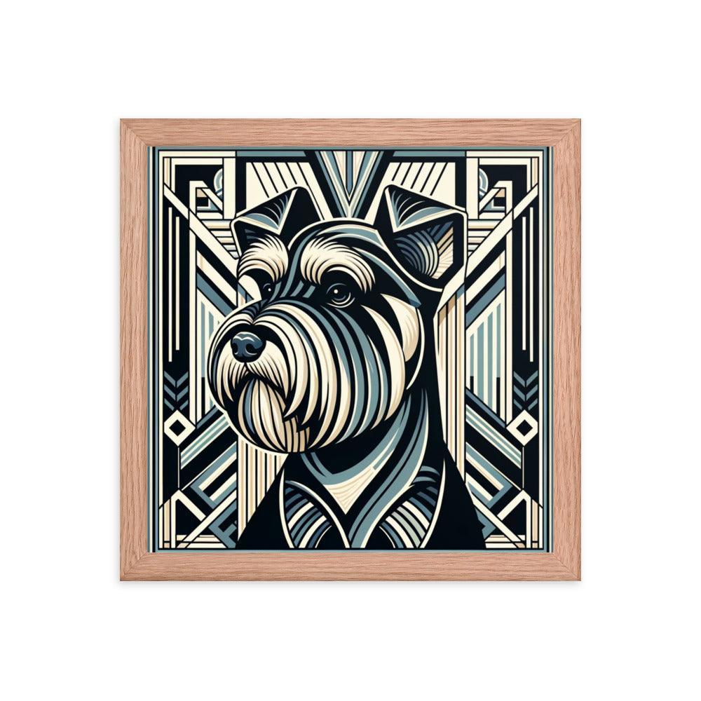 Cesky Terrier Art Deco Style Framed Poster - Oh Posters