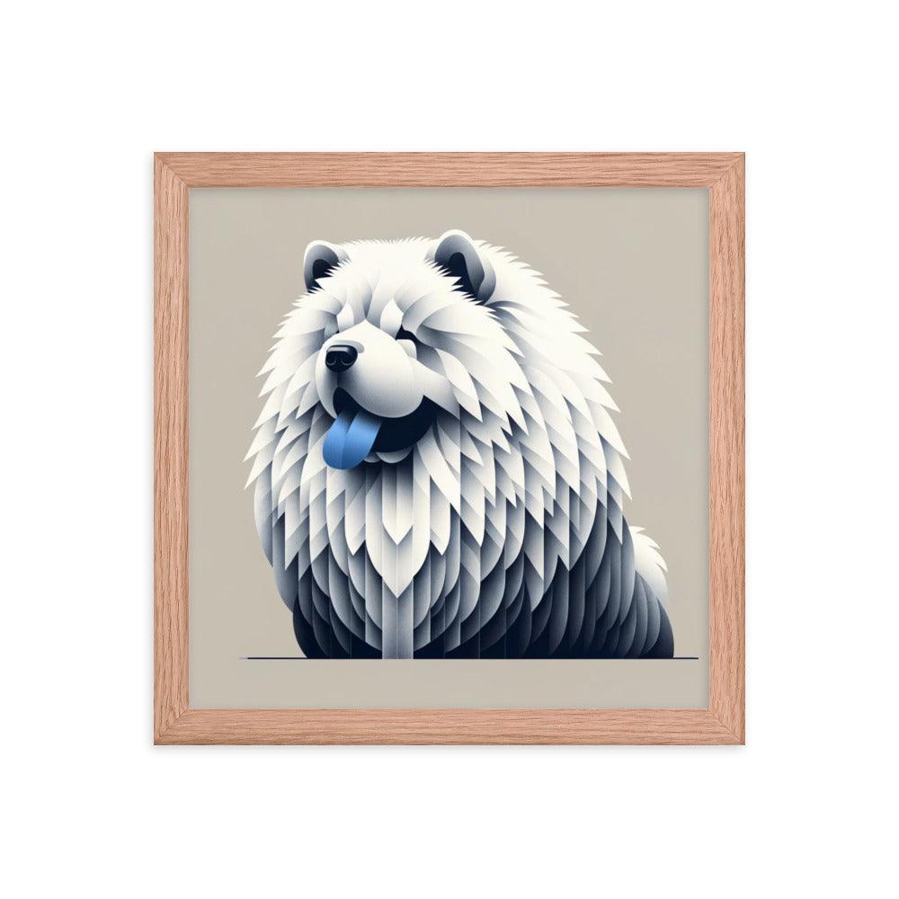 Chow Chow Modern Geometric Art Framed Poster - Oh Posters