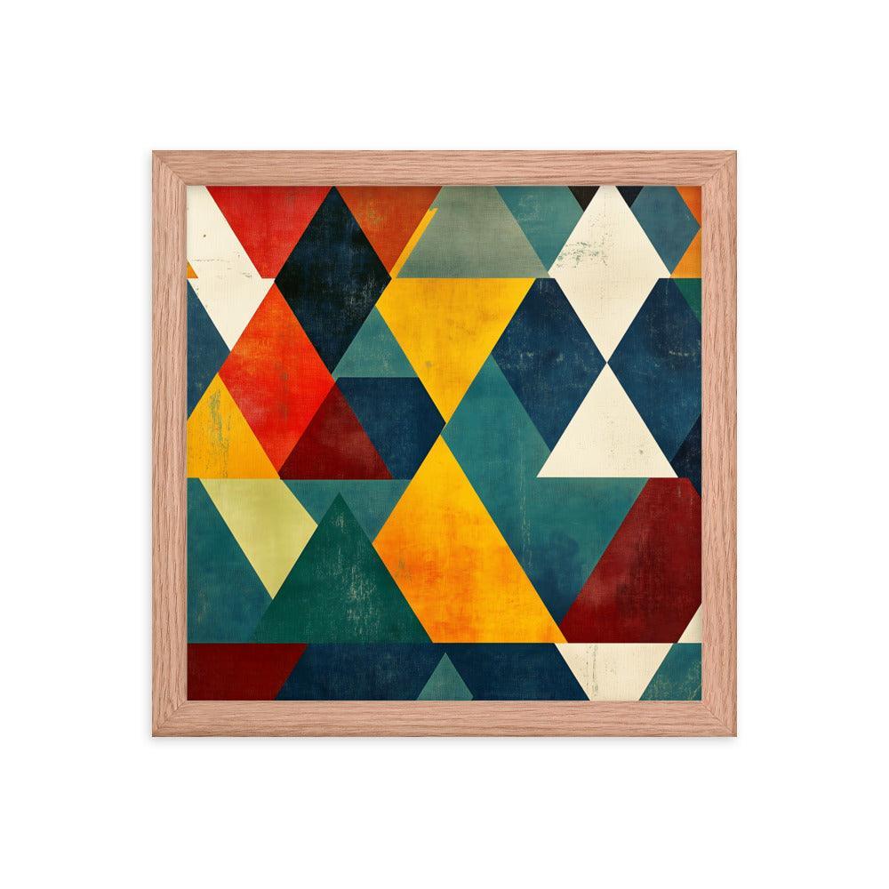 Colorful Geometric Art Pattern for Modern Style Enthusiasts Framed Poster - Oh Posters