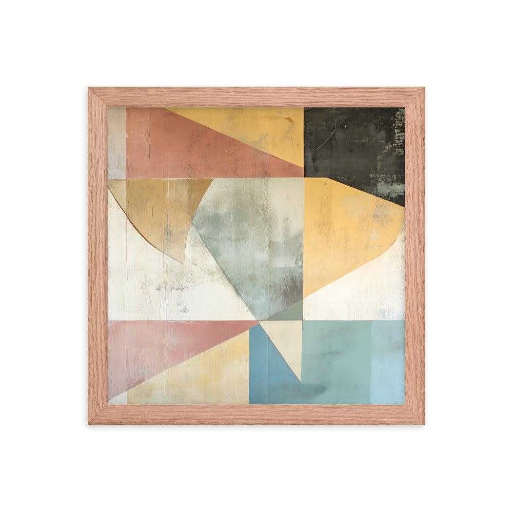 Geometric Art Abstract Shapes and Colors Blend for Modern Aesthetic Framed Poster - Oh Posters