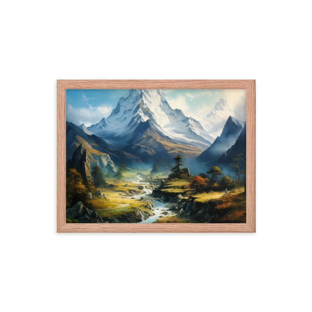 Himalayas Mountain Snow Landmark Framed Poster - Oh Posters