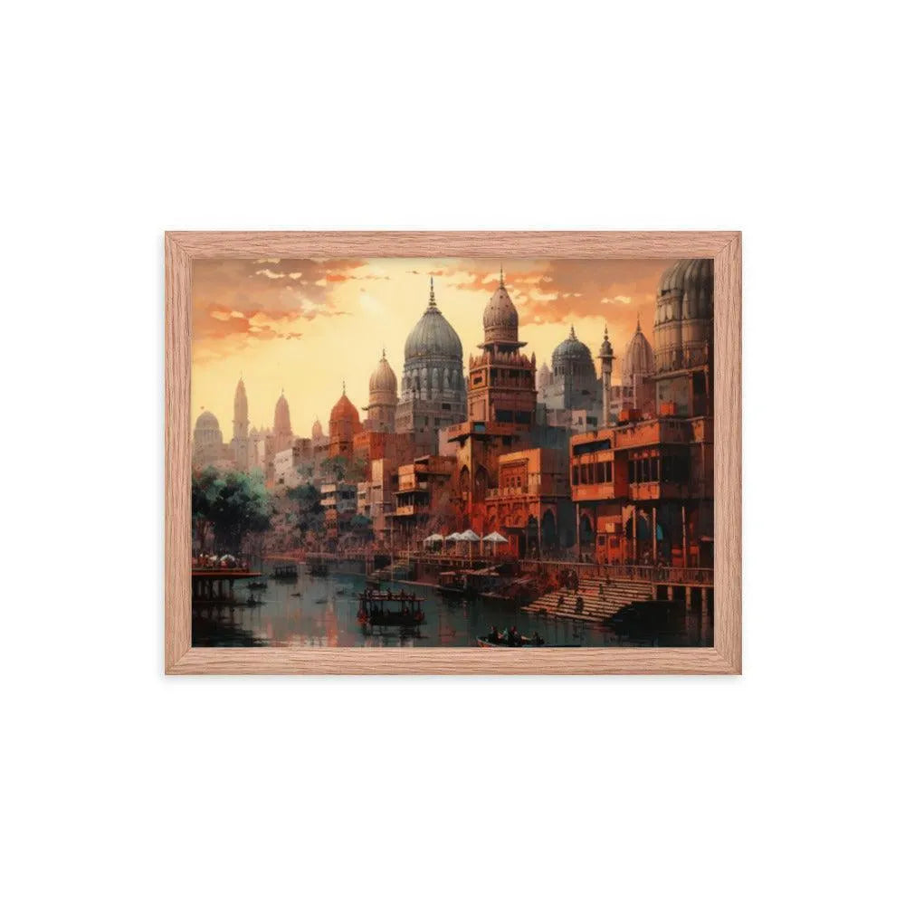 Indian Skyscraper City Painting Framed Poster - Oh Posters