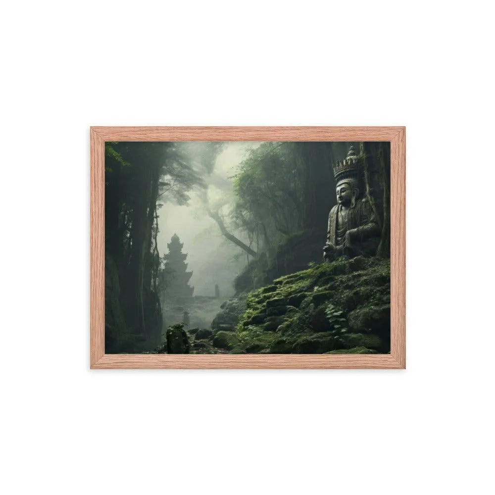 India Zen Forest Buddhism Natural Framed Poster - Oh Posters