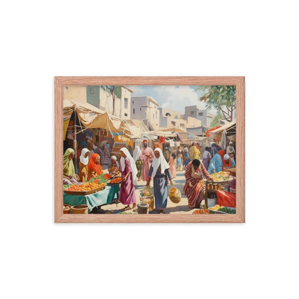 Egyptian Street Market Painting Framed Poster - Oh Posters