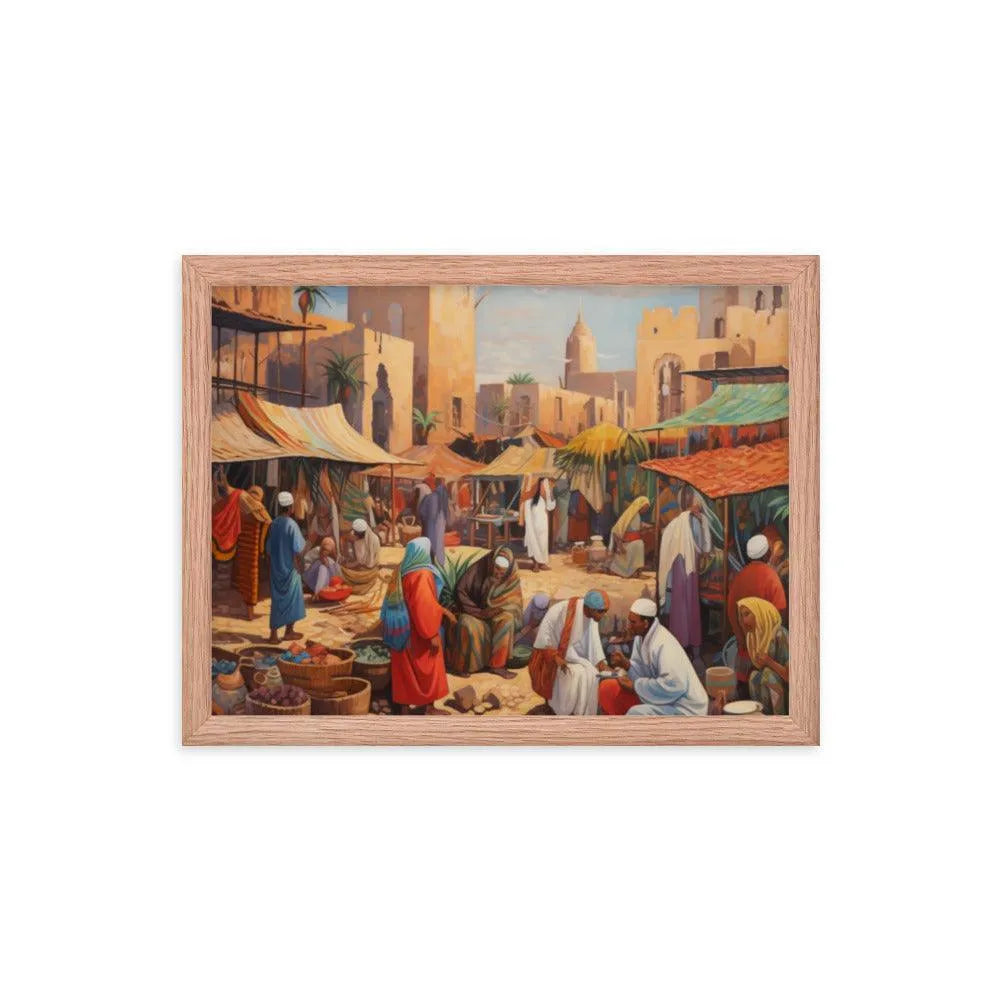 Egyptian Street Market Painting Framed Poster - Oh Posters