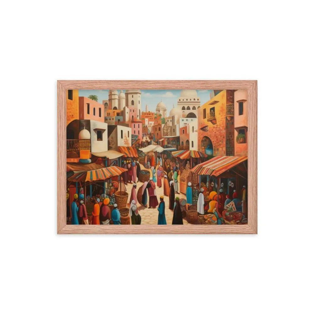 Egyptian Street Market Painting Framed Poster - Oh Posters