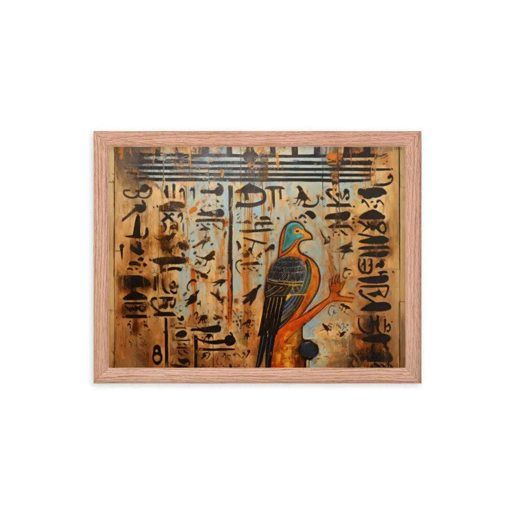 Hieroglyphic Calligraphy Ancient Egypt Framed Poster - Oh Posters