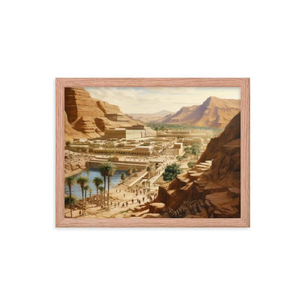 The Valley of the Kings Ancient Egypt Landmark Painting Framed Poster - Oh Posters